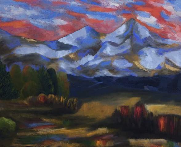 30'' w x 24'' h / ache for sun / oil
