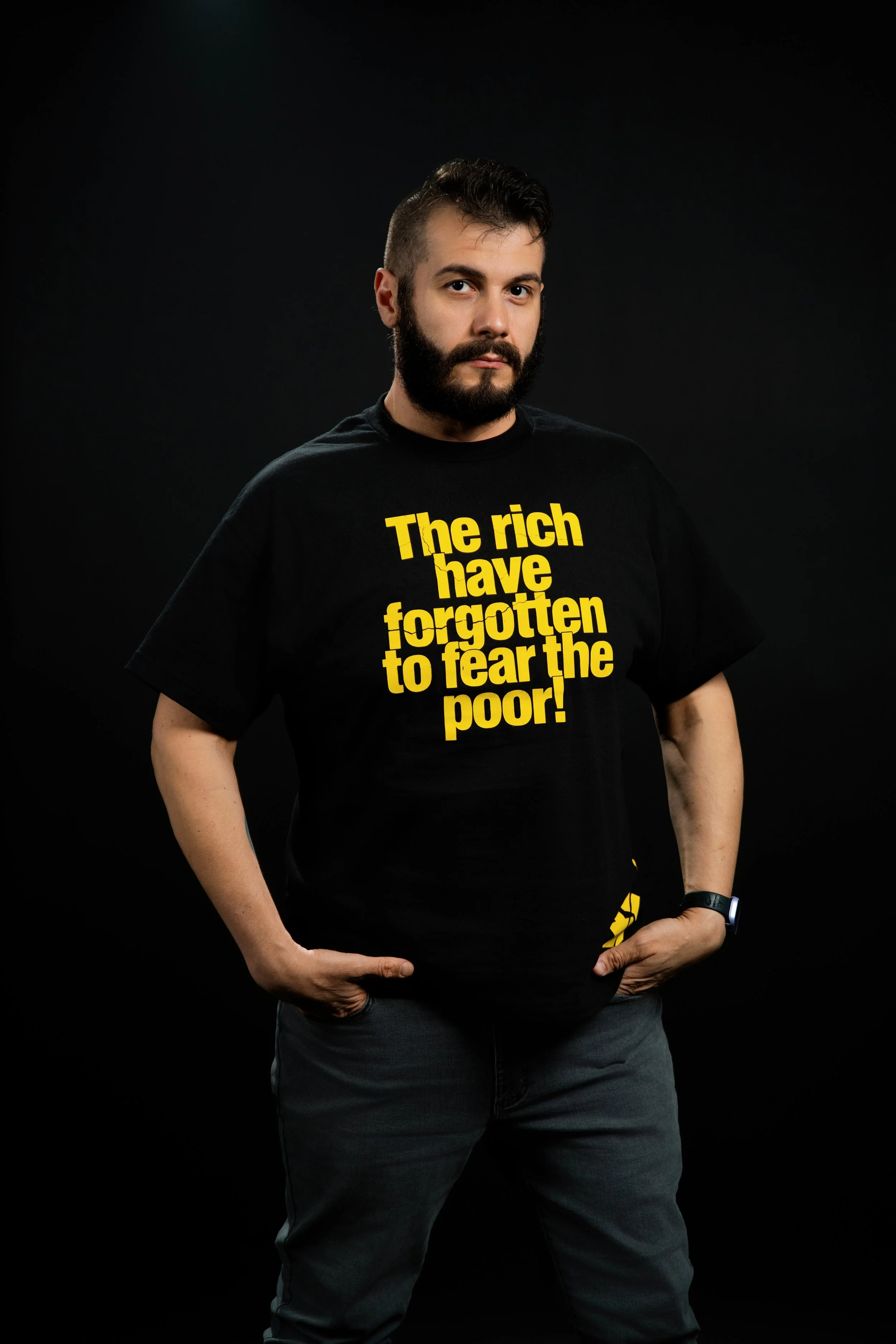 The Rich Have Forgotten to Fear the Poor — Statement Tee | Black Unisex T-Shirt