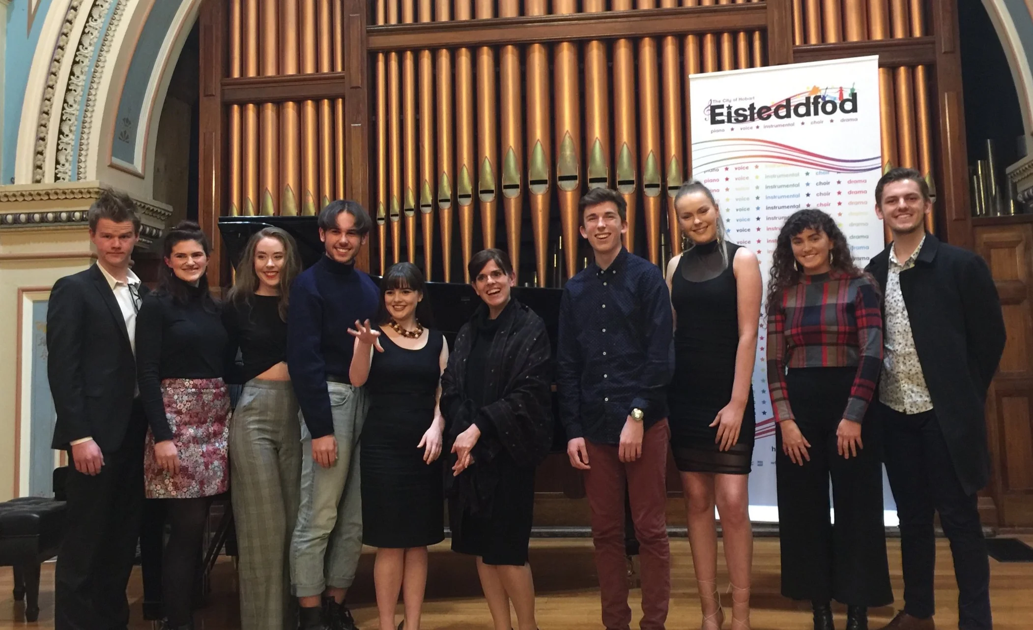 Music Theatre Award Entrants and adjudicator.