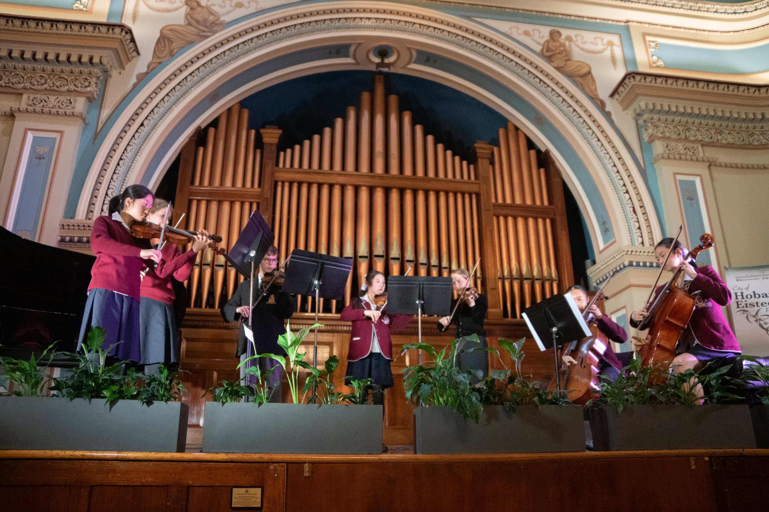 TSO’s Friends Program Trophy winners,Collegiate &amp; Hutchins – Vivace Strings.