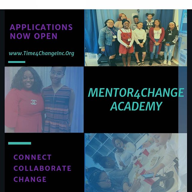 Don&rsquo;t forget we&rsquo;re still accepting mentor applications! Application deadline September 21st 💜 #connect #collaborate #change #time4changeinc #charlotte