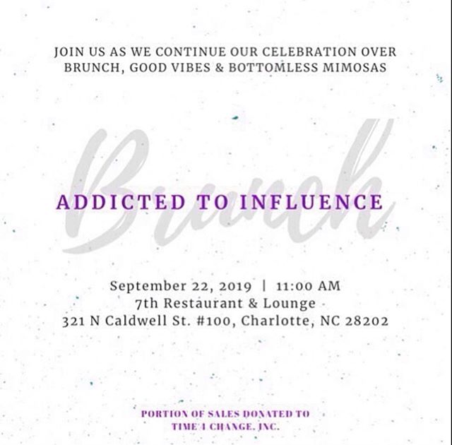 Addicted to Influence Mixer 
Celebrating 5 years of service to the community

Featuring
-5 Special Guests - @dearjania as the host

Benefiting @Time4ChangeInc 🎟 Link in Bio: https://ati2019.eventbrite.com/ &bull;
#time4change #t4c #community #nonpro