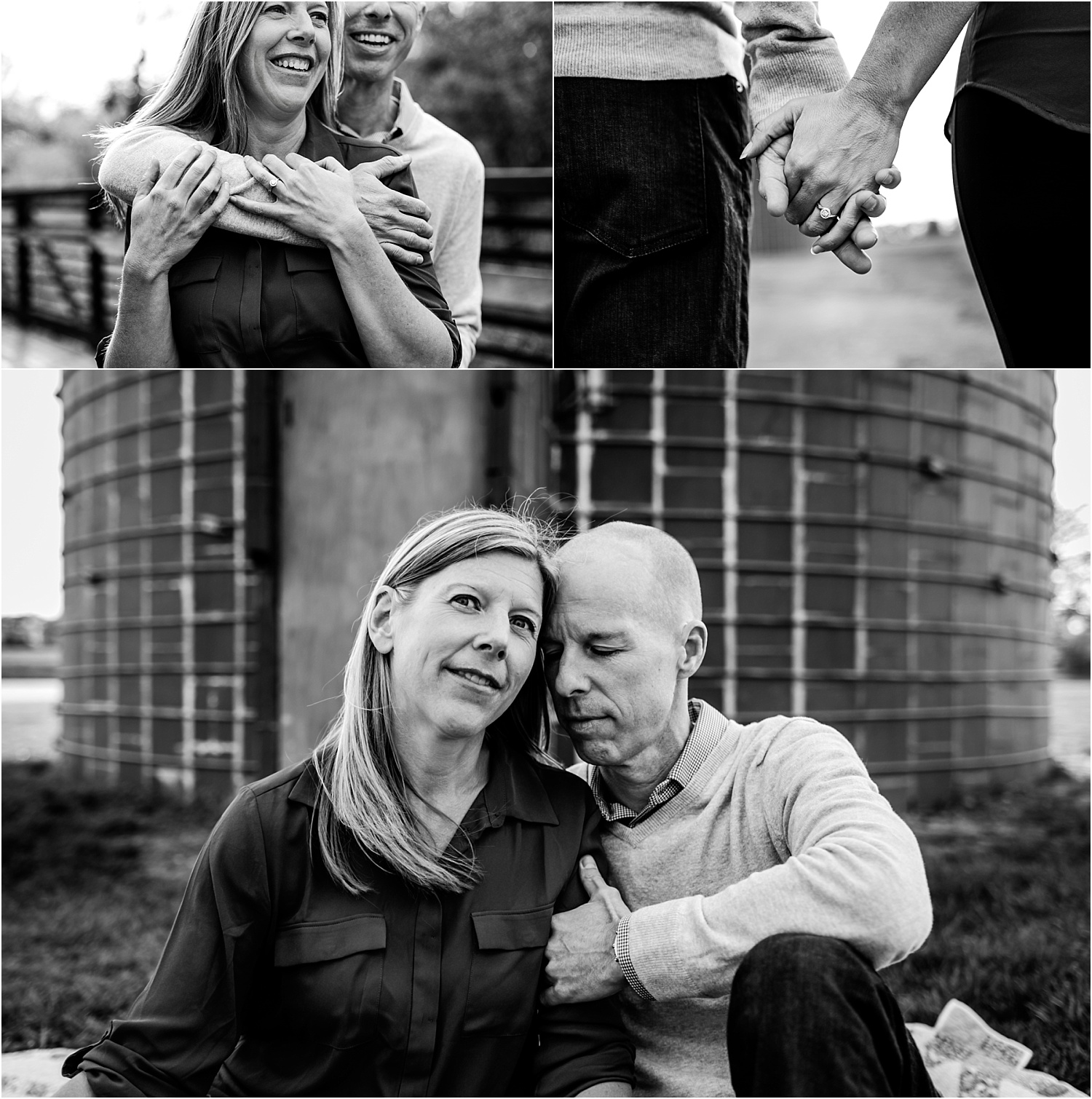 Engagement Photography, bride and groom at the Heritage Park Silo in Olathe Kansas.jpg