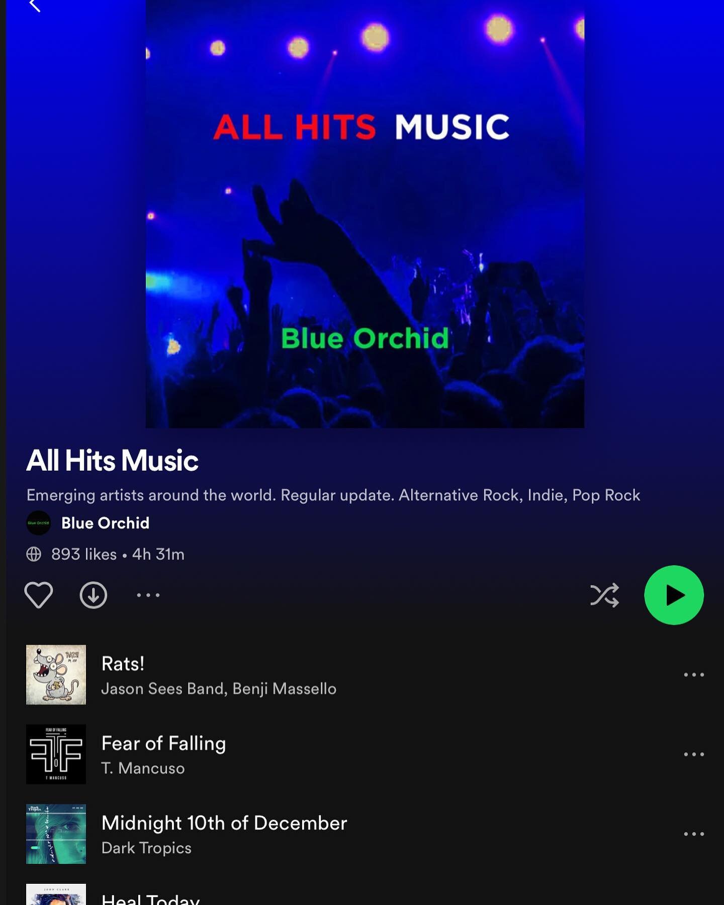 Thank you @blueorchidplaylist for including our latest single Rats in your #spotifyplaylist