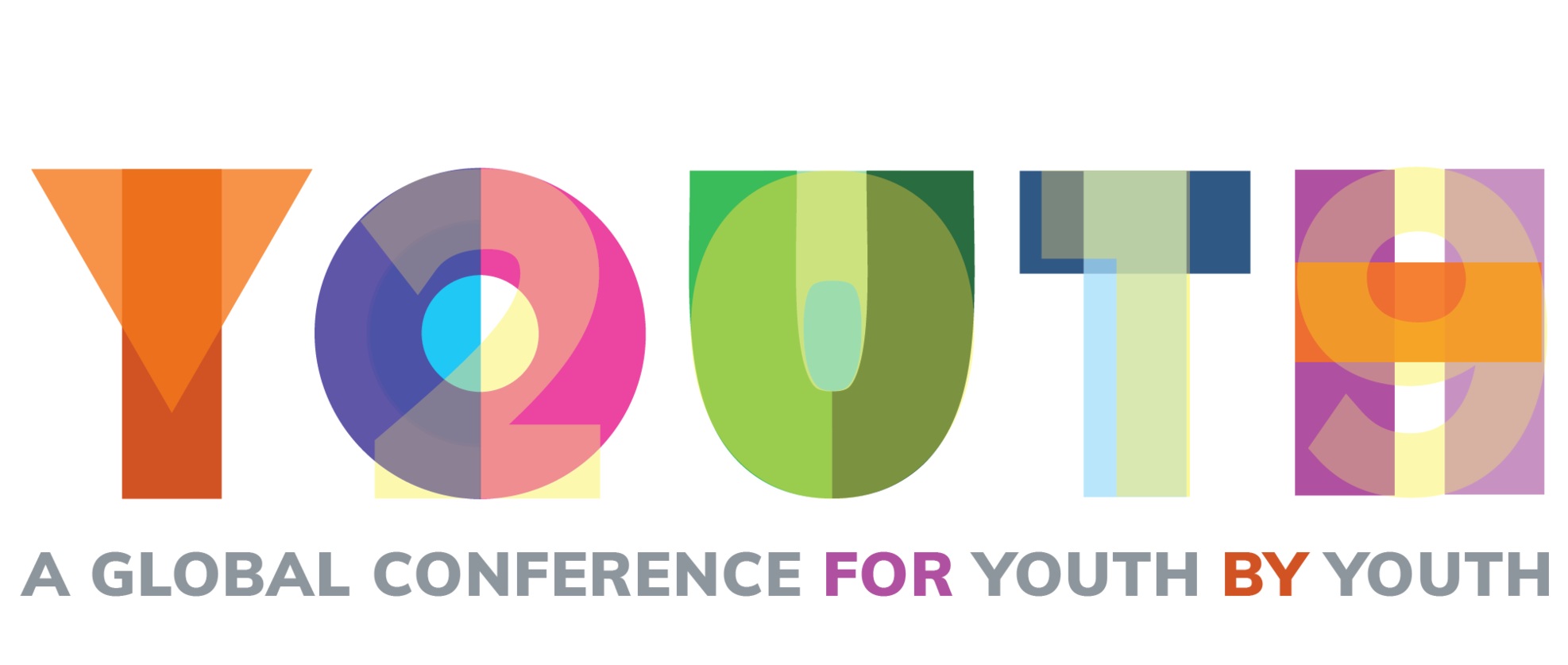 YOUTH 2019 — I created a mock conference designed for youth and by youth (see conference booklet here ). The color mix is vibrant and youthful and the typology has a crafty look to it. The logo represents what I wanted the conference to be for young people: a space for creativity, ambition, vitality and collaboration.