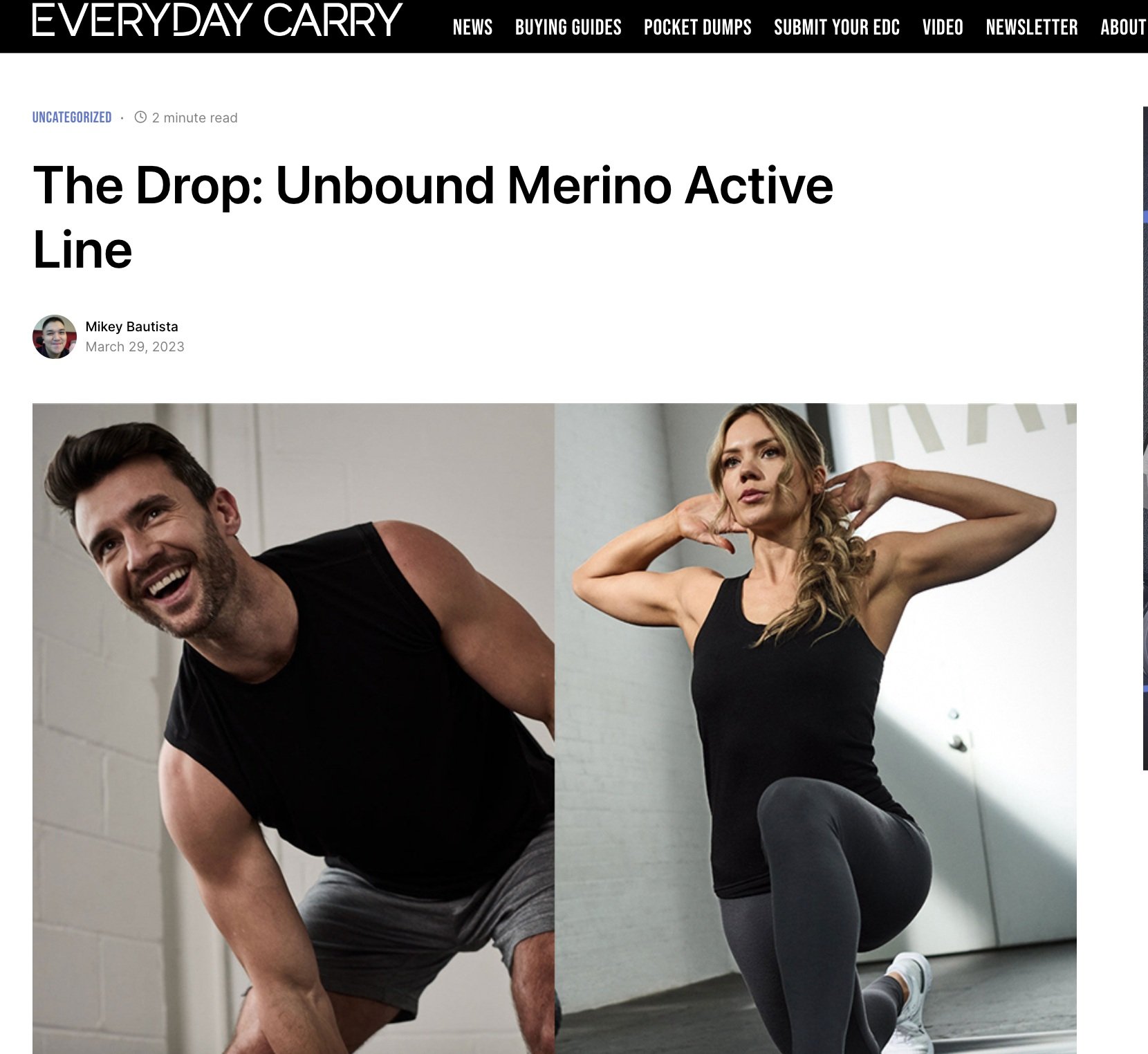 The Drop: Unbound Merino Active Line