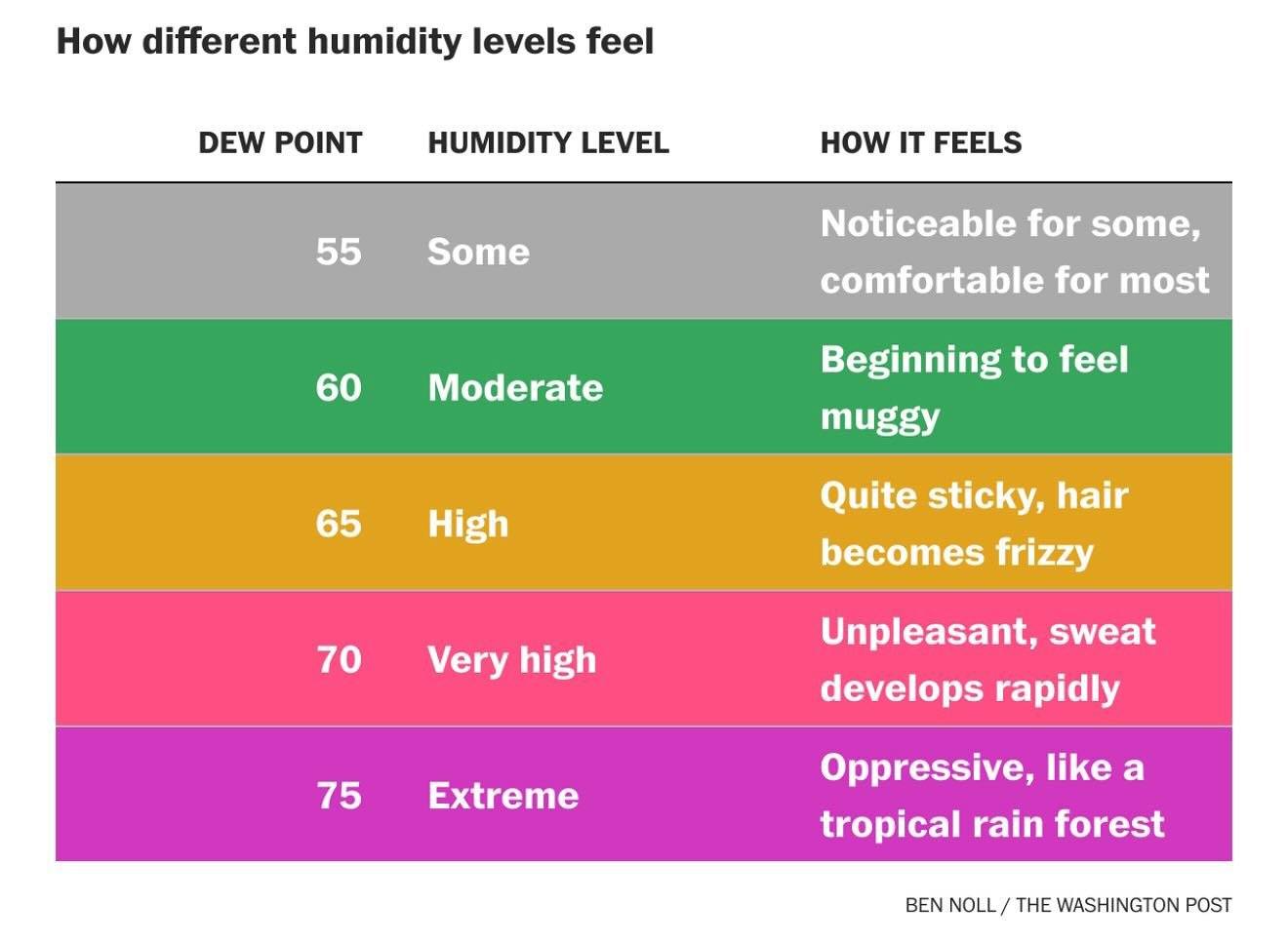Thank you WAPO for the first weather chart we&rsquo;ve ever seen that MENTIONS FRIZZY HAIR.