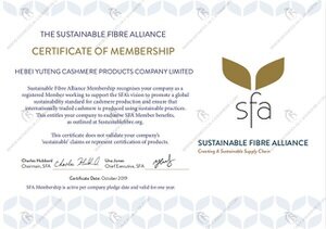 The Sustainable Fiber Alliance - Certificate of Membership - Mongolia Cashmere Manufacturer.jpg