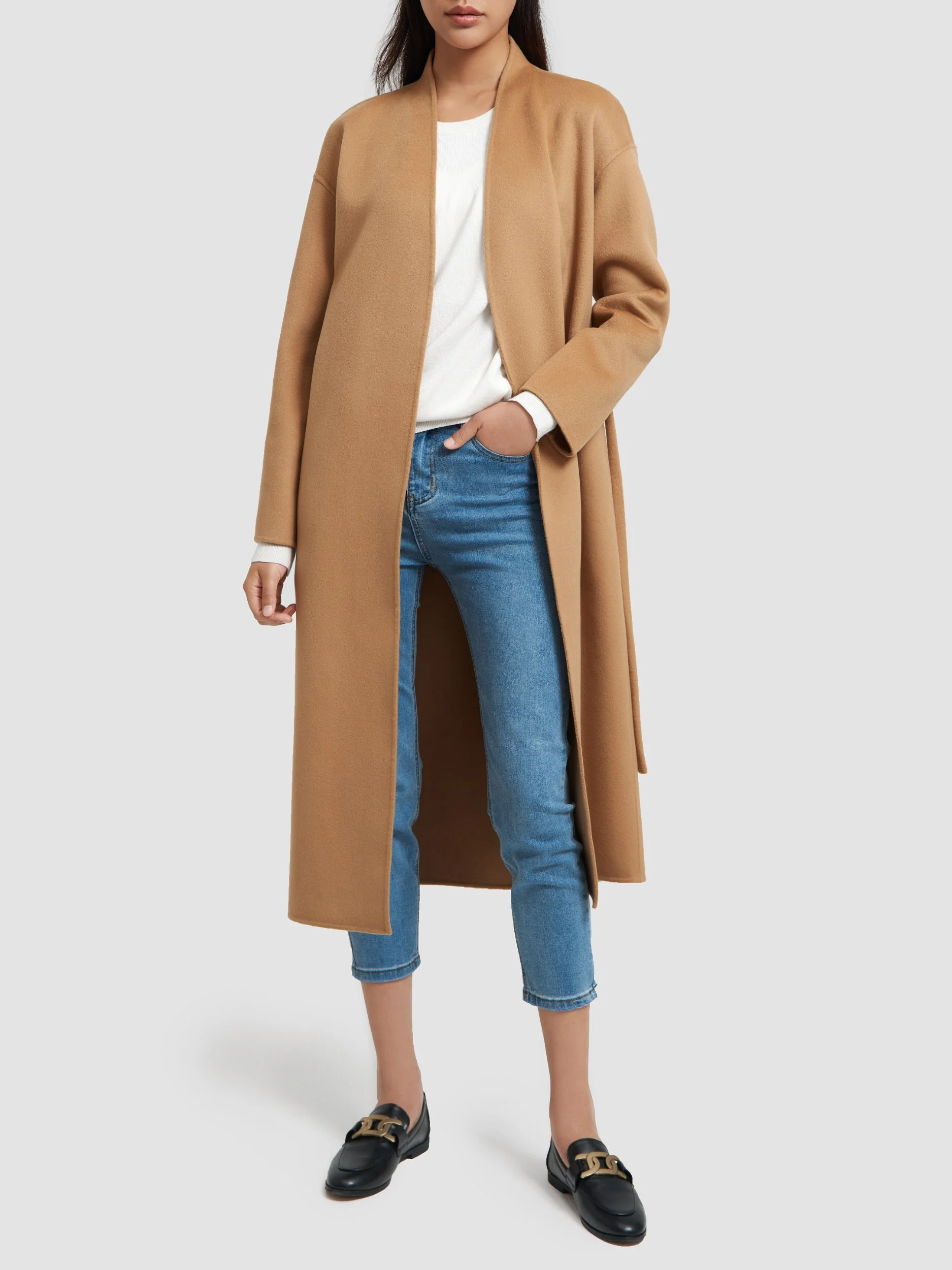 Luxury Women's Pure Organic Mongolia Cashmere Coats Winter Cape Fashion High-quality Custom Designer Warm Fashionable Outfits Affordable Double Face Jacket collection