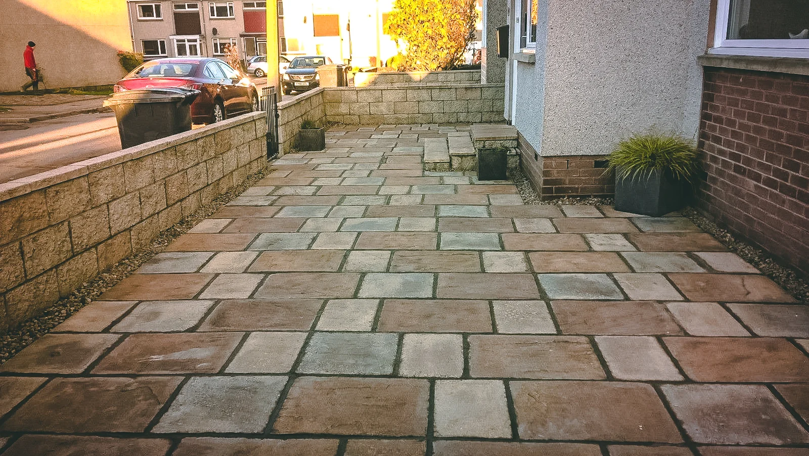 Re-pointing and rpessure washing patio area
