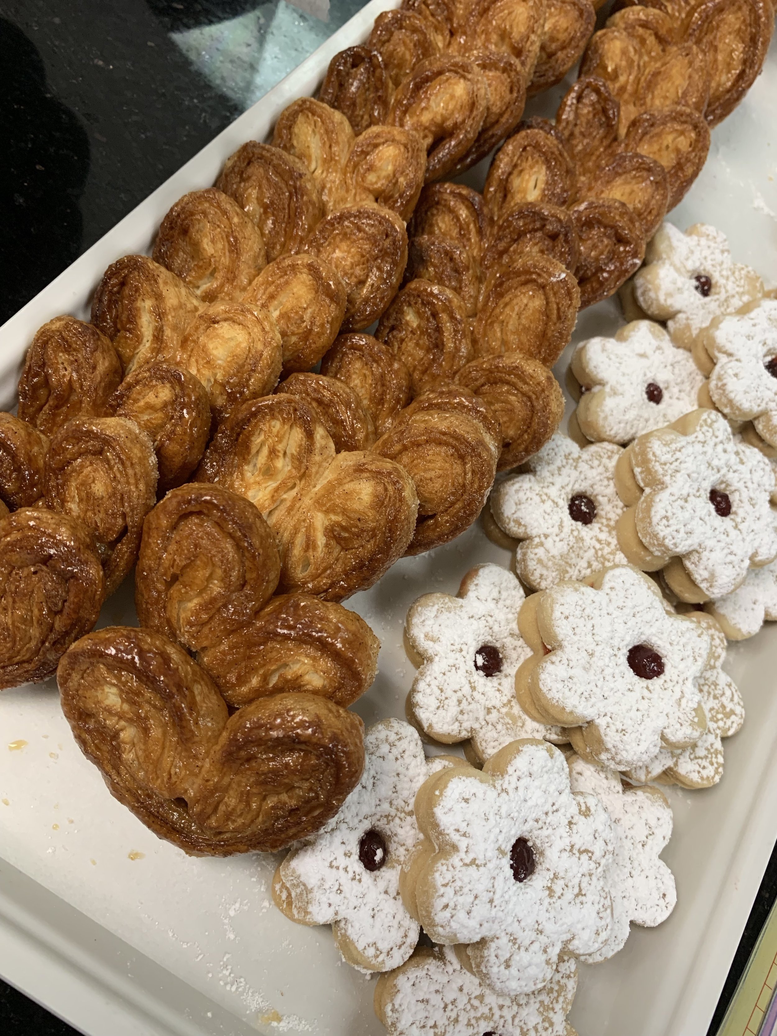 Palmier and Linzer tarts