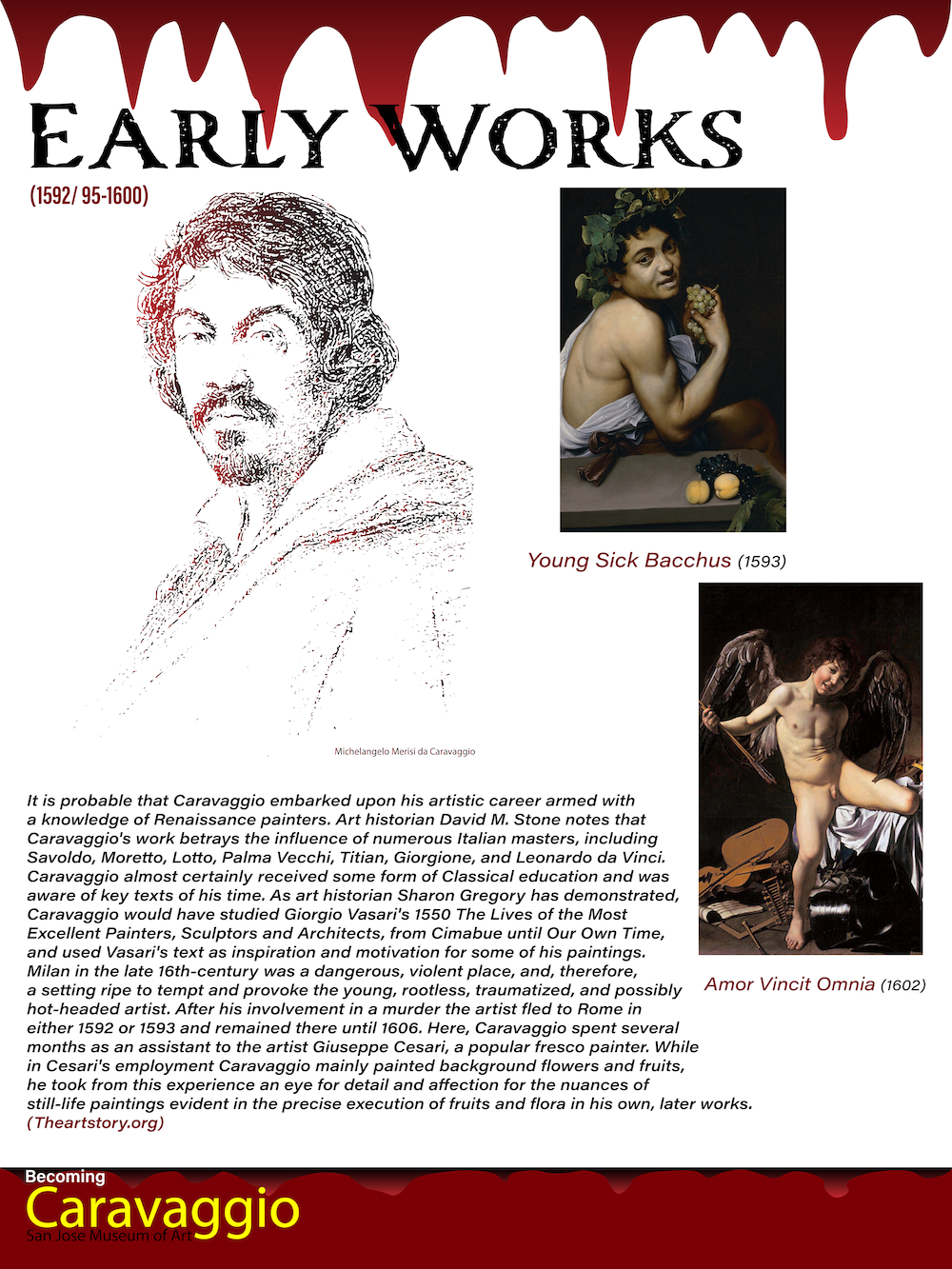  “Early Works” panel display 