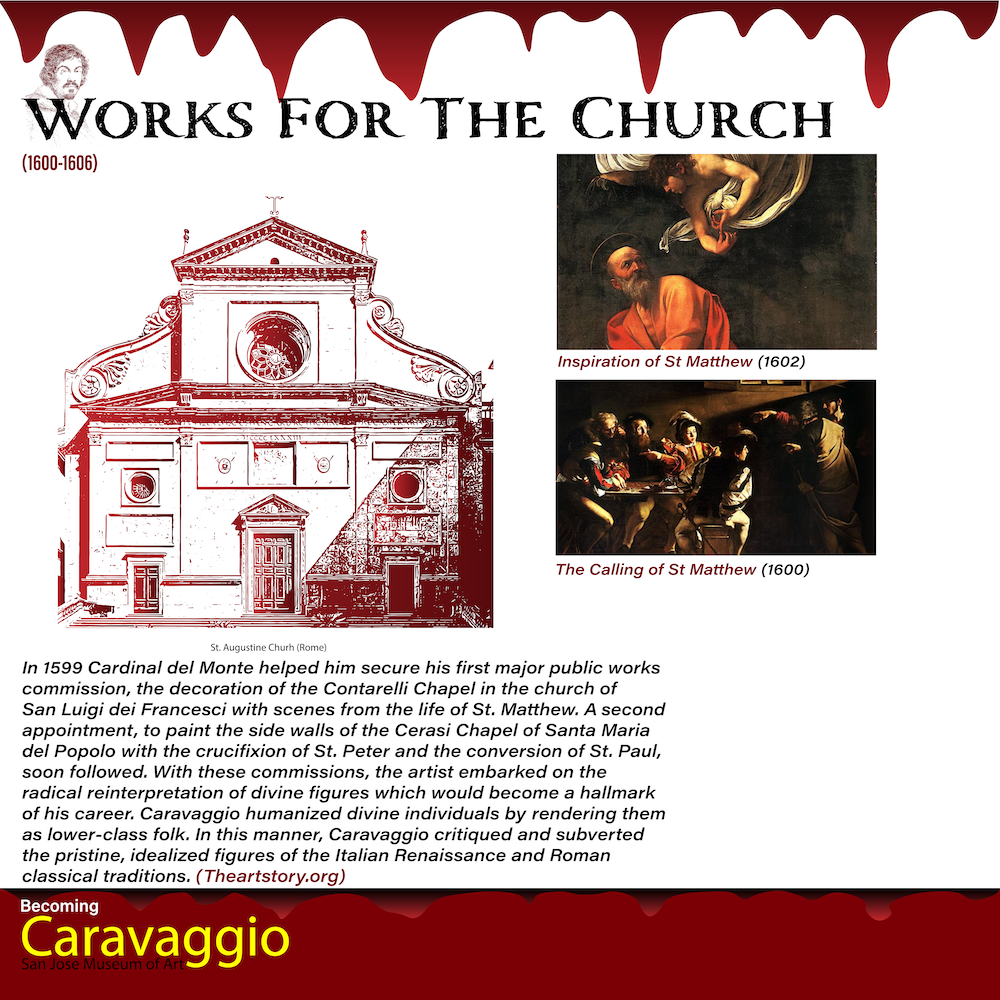  Caravaggio’s Works for the Church display panel 
