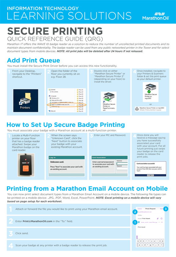 SECURE PRINTING QRG