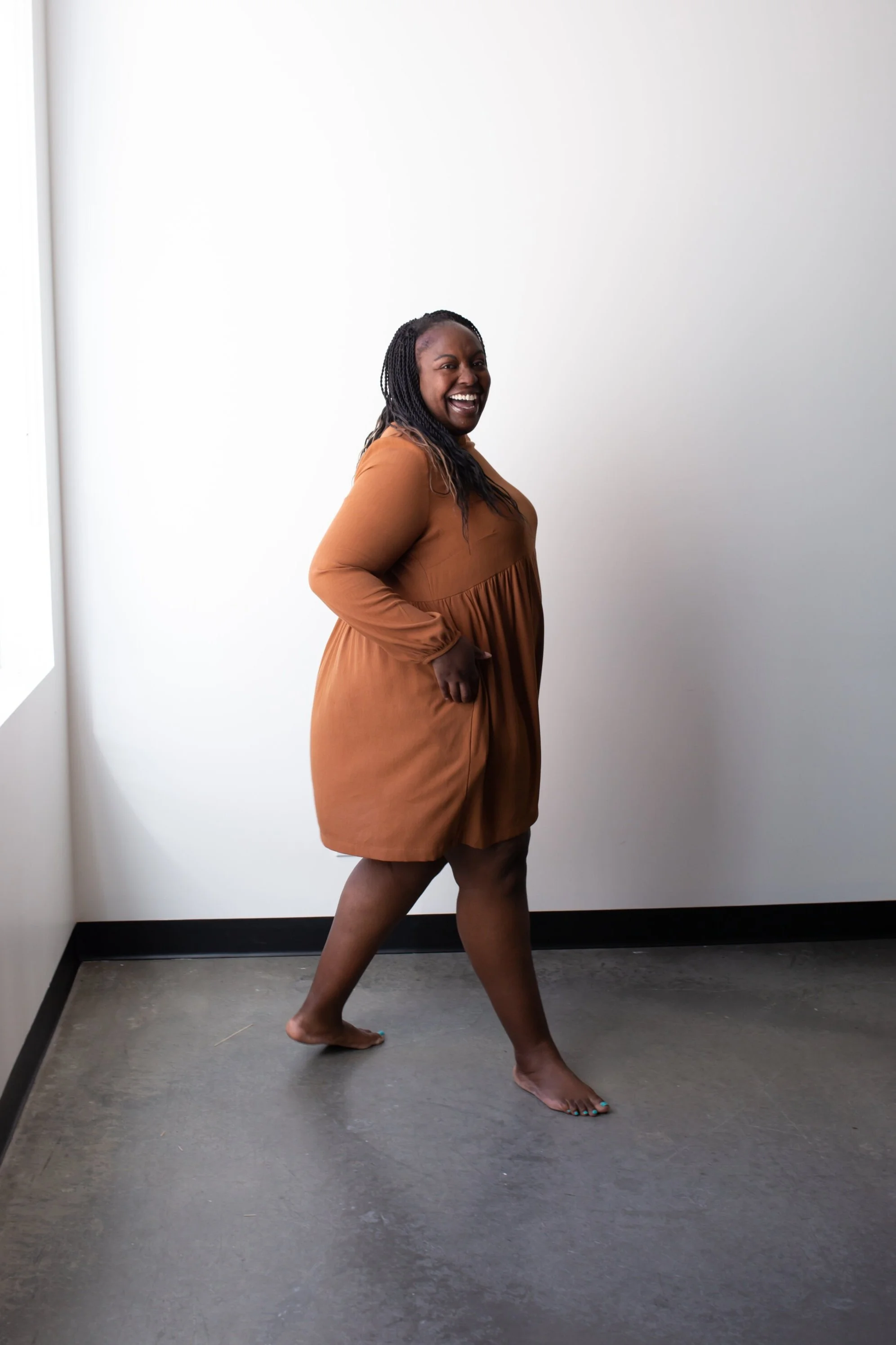 Sienna Long Sleeve Babydoll Dress 