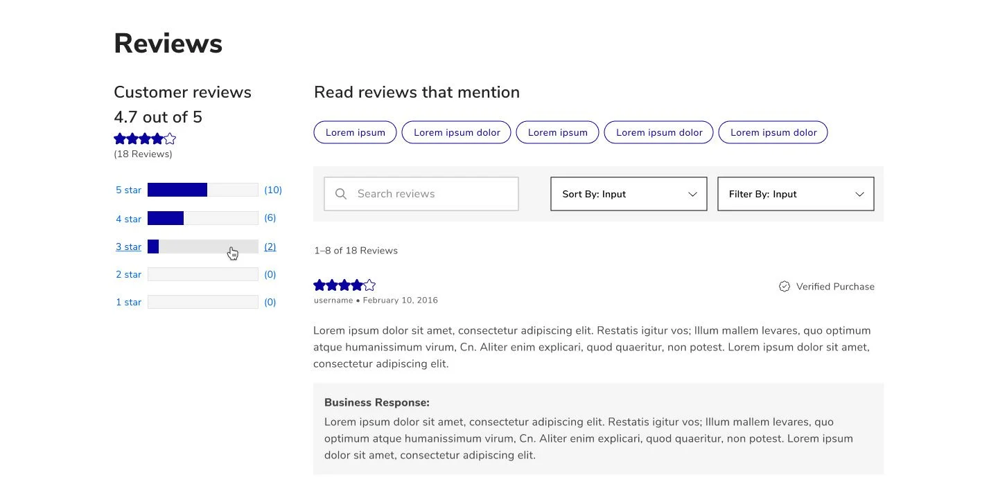 Reviews Section