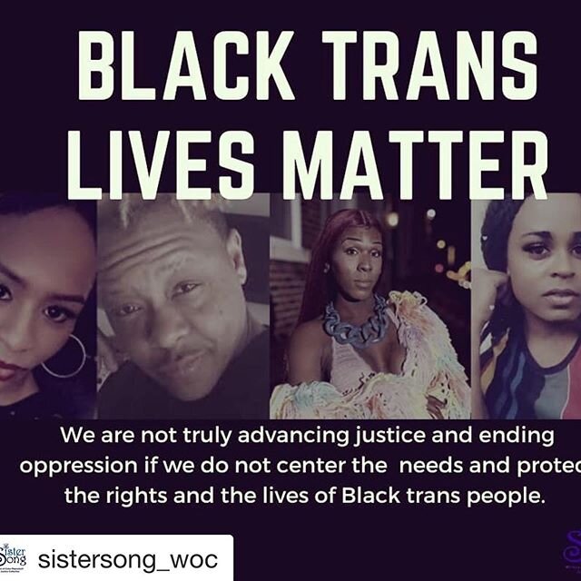 #Repost @sistersong_woc with @get_repost
・・・
Black transgender people are forced to live at the intersections of racism and transphobia. They deal with rampant harassment, being forced into a cycle of poverty and for too many - their lives are cut sh
