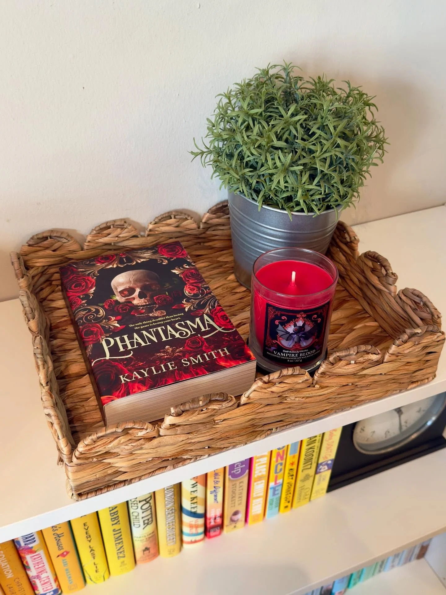 Isn&rsquo;t this the cutest little basket?? I got it at Walmart and knew it would be perfect for book photos 😍

Have you read Phantasma yet? I might bring it with me to Miami&hellip;we leave on Friday!! ✈️