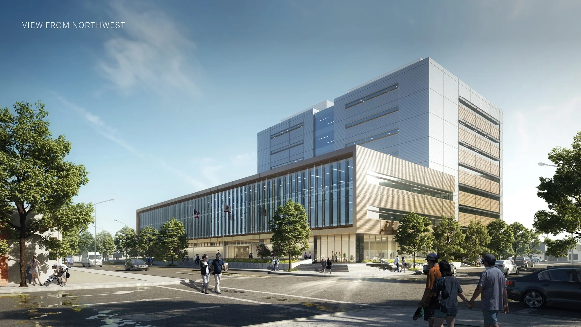 Architect's rendering of the new Stanislaus courthouse to be built in Modesto. According to SOM, the design is “modern in form and materials, while rooted in classic design principles that convey a sense of permanence and importance.” (Source: California Courts)