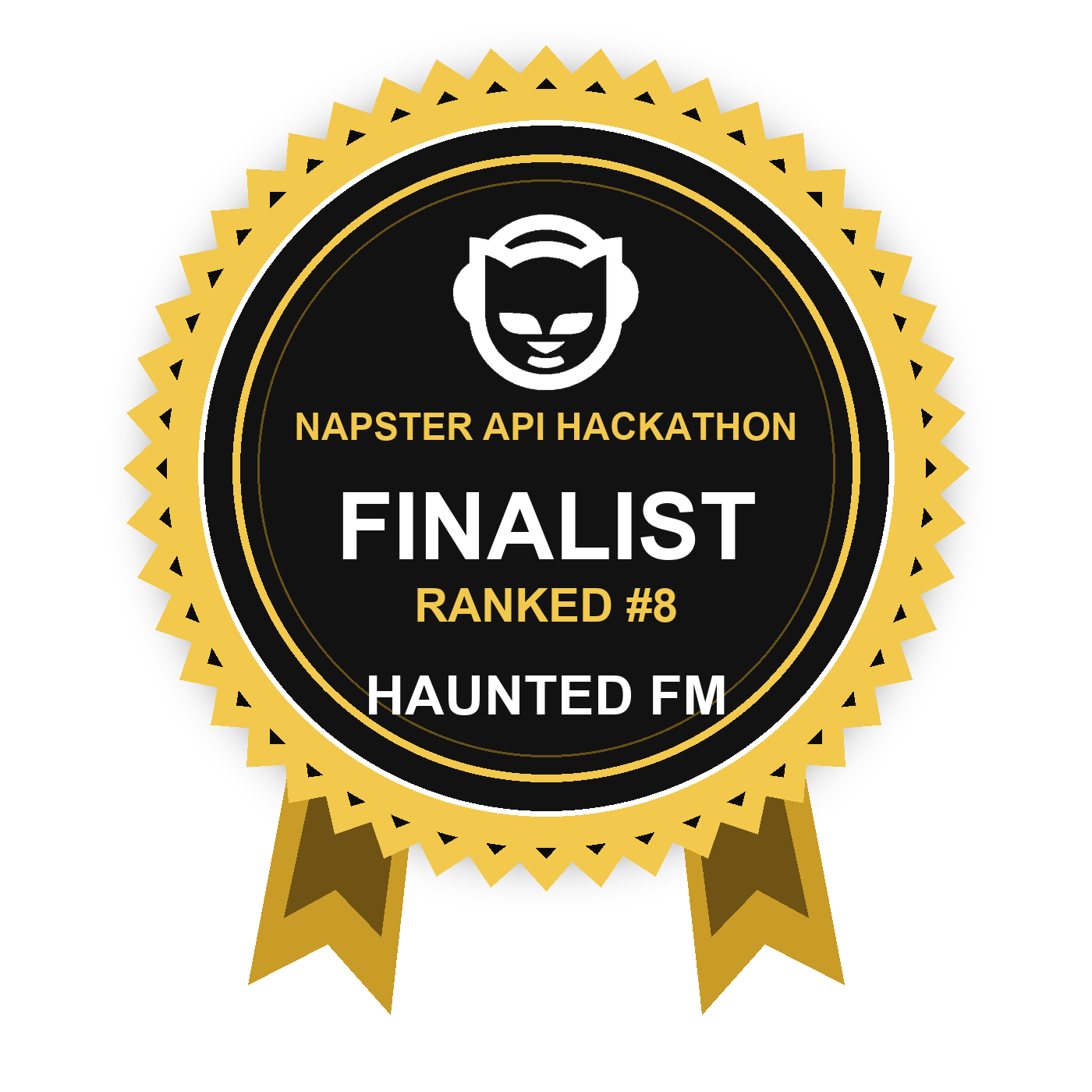 Haunted FM Napster Finalist Badge