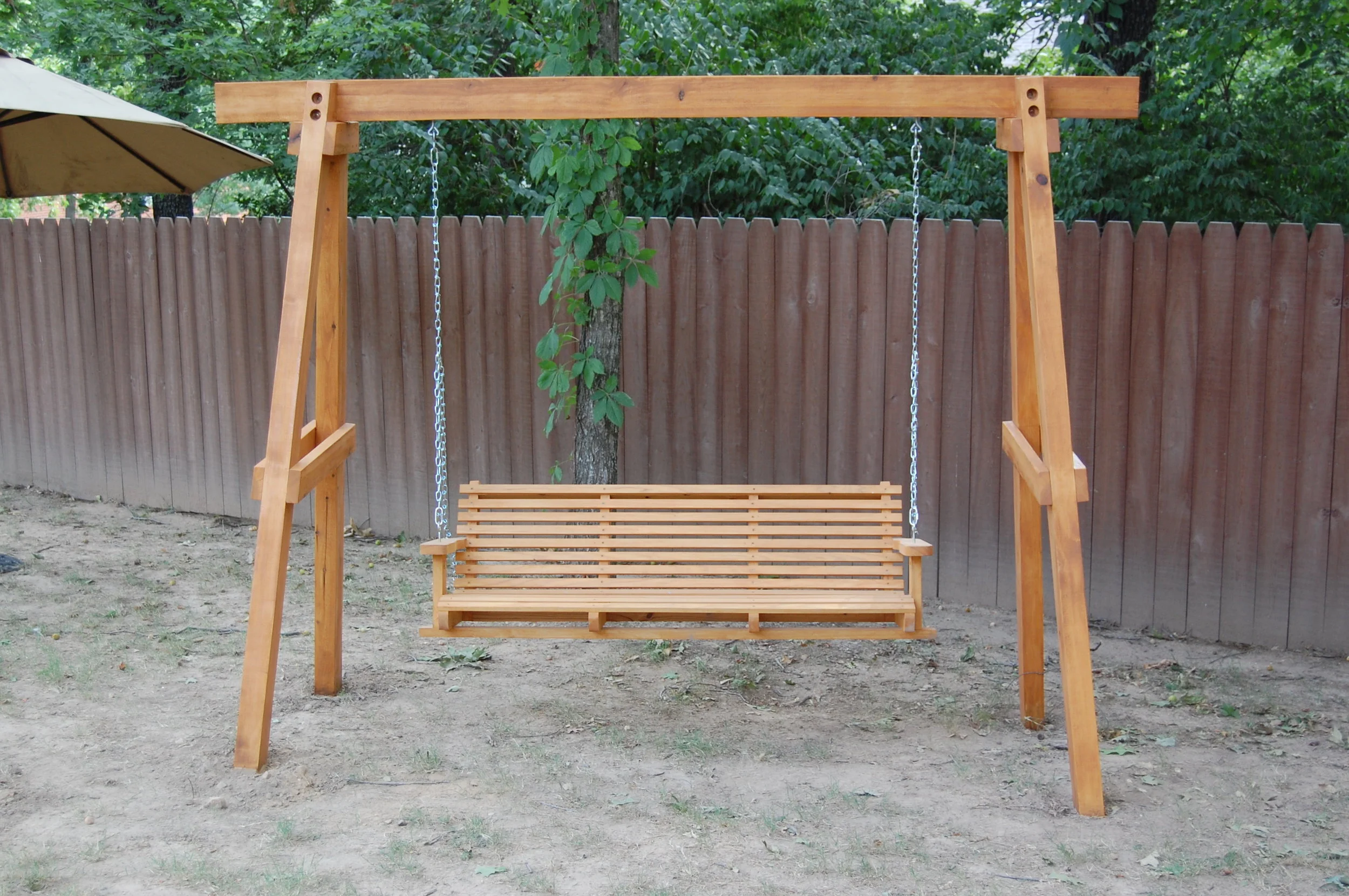 Handcrafted Cypress Swing