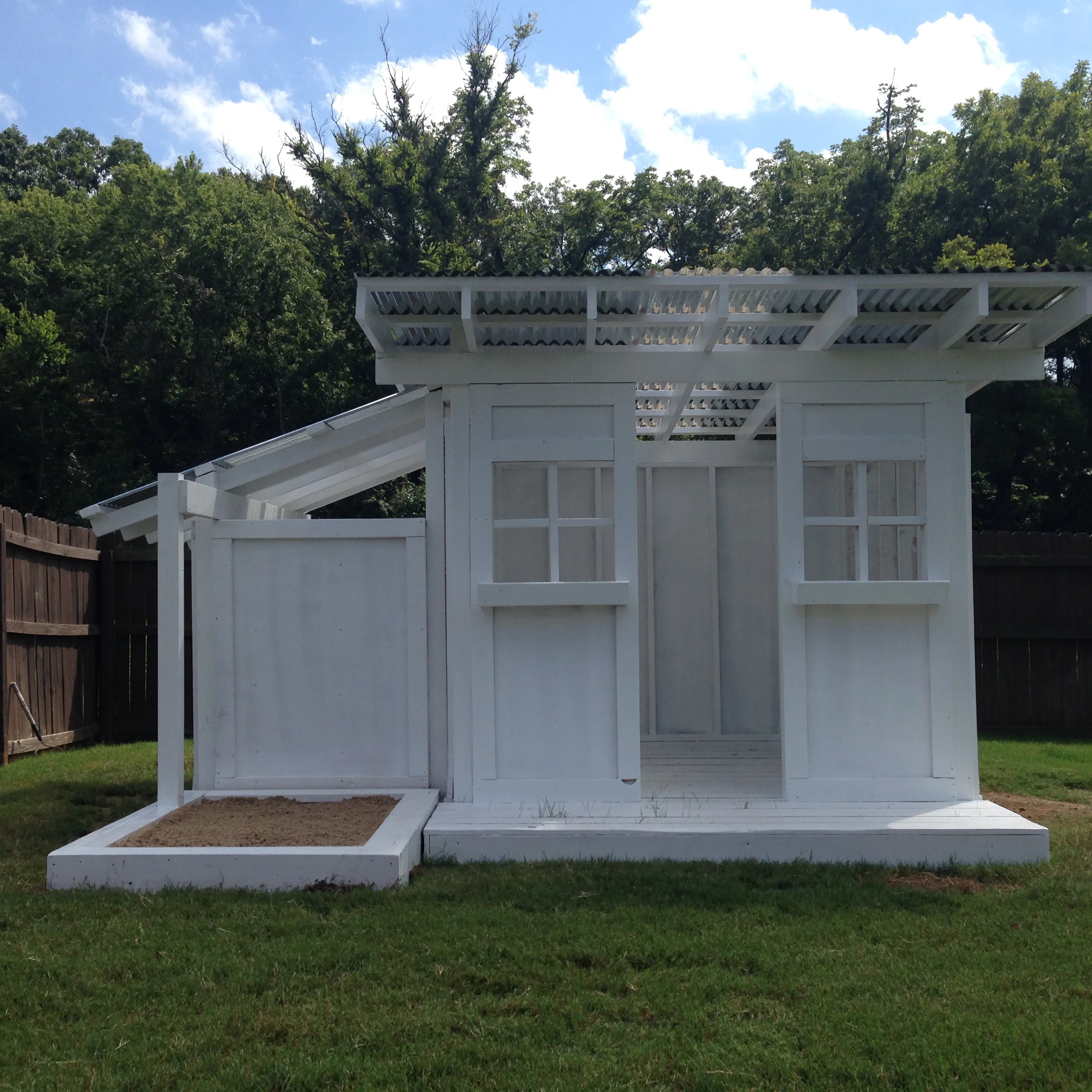Modern Playhouse with Bicycle Storage Shed