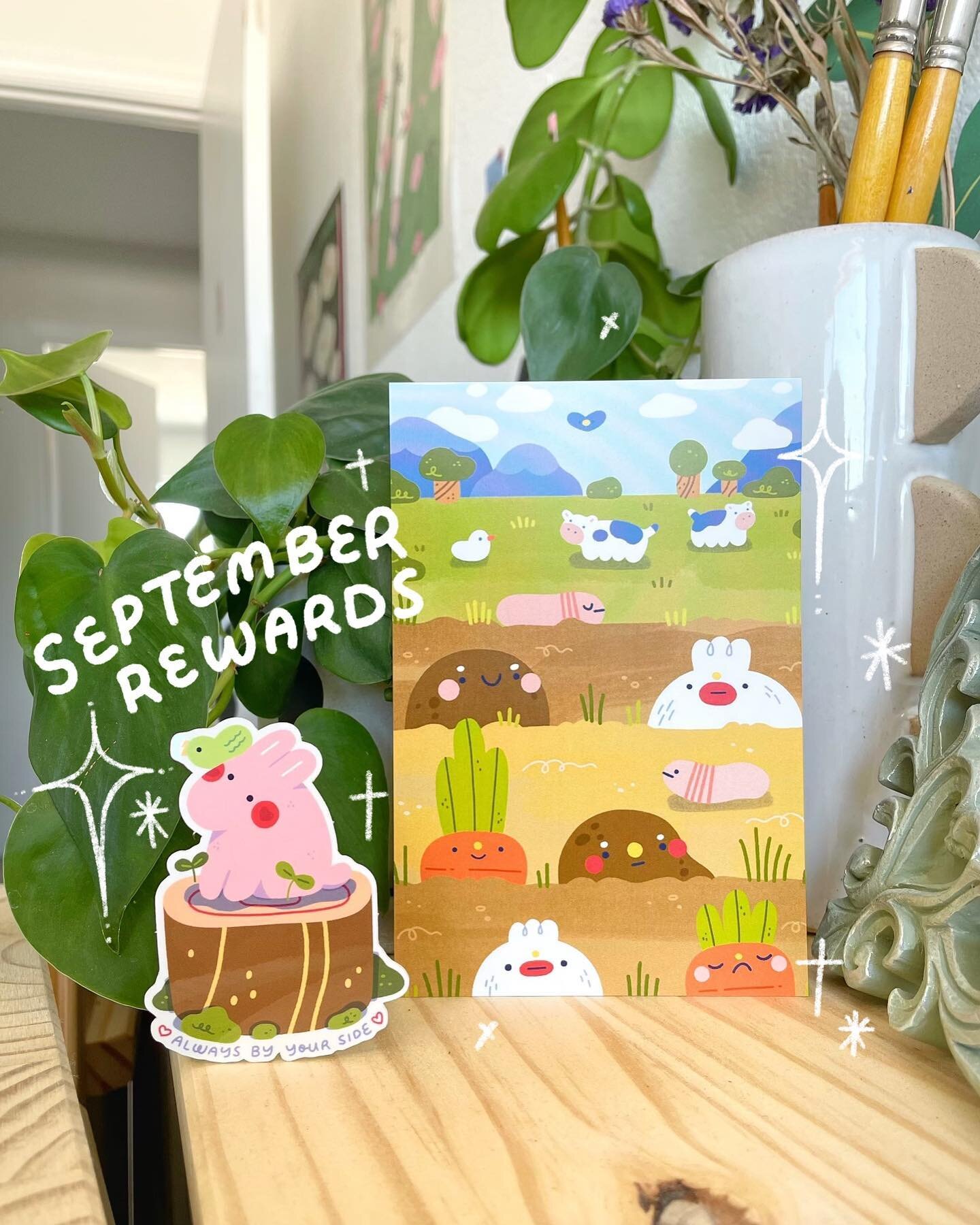 🌷hello September🌷
This months Patreon rewards has some potato&rsquo;s, onions, wormies, moos, and farm things! Bunny and bird are best friends for life! 😎🐰🐣 Check out the other rewards in the link in my bio!