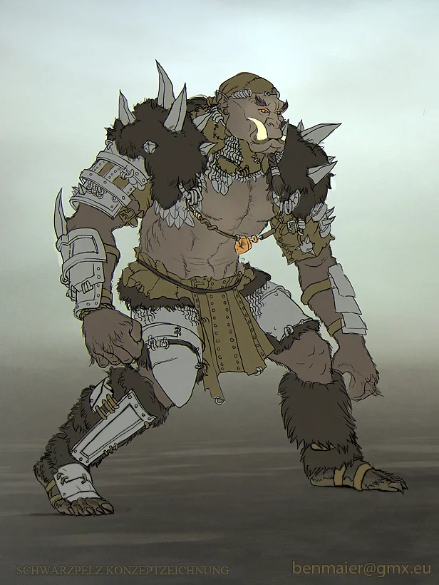 Orc Concept (The Dark Eye), Copyright by Ben Maier