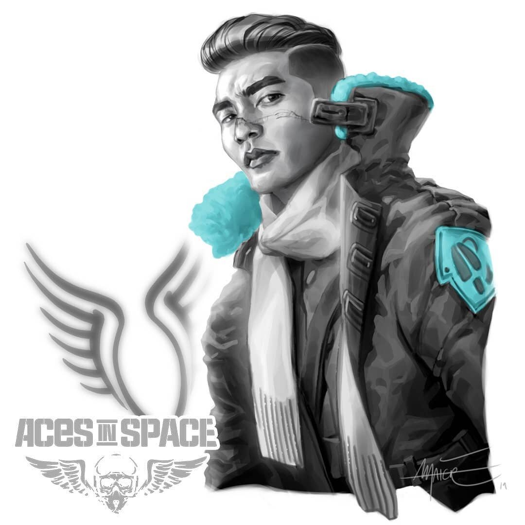 Flypal, #acesinspace, 2020⁠
⁠
Just a #badass #character who is most likely some kind of adrenalin junkie 😋⁠
⁠
Was really fun to #paint 🖌️⁠
⁠
#fatesetting #fateart #rpgart #rpgportrait #portrait #blackandwhiteportrait #digitalart #digitalillustratio