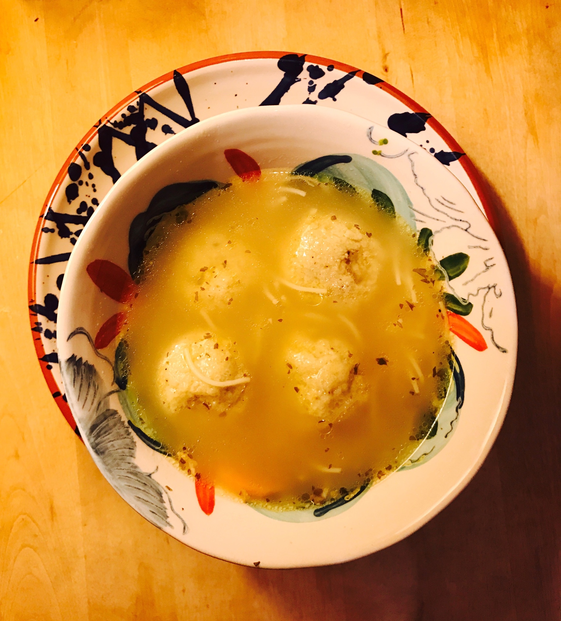 Chicken soup with matzo balls