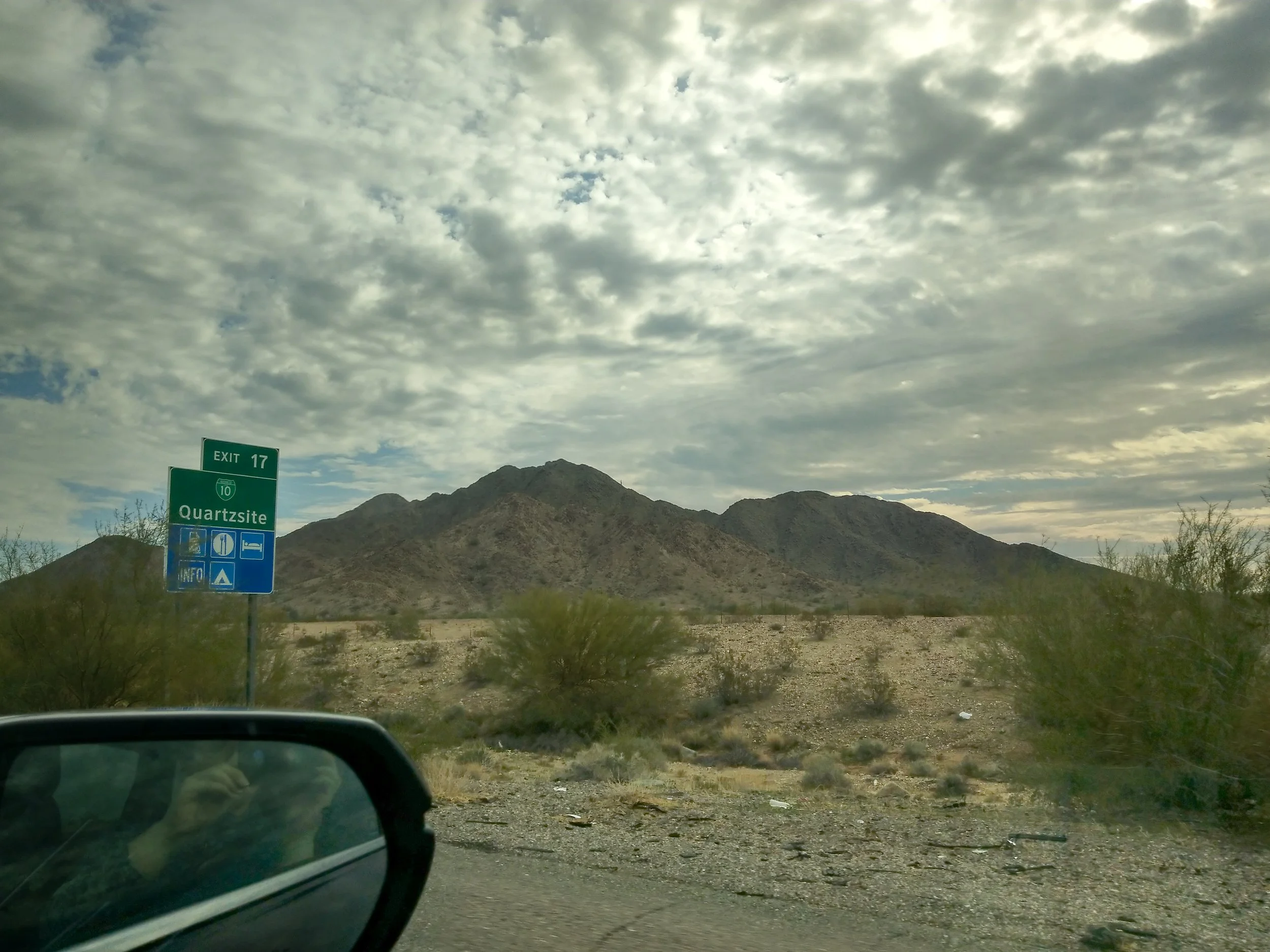 Now entering Quartzite.