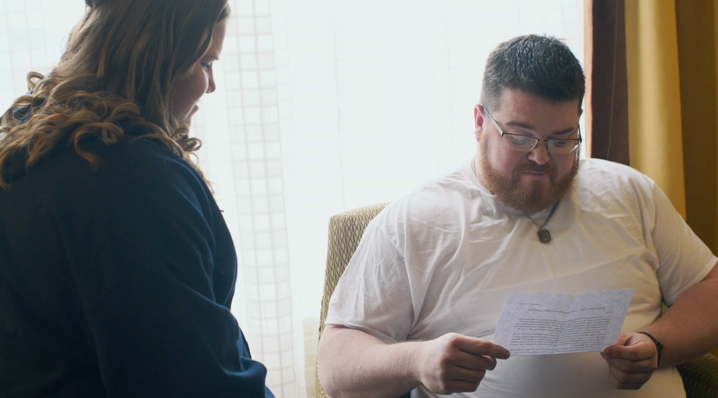 Letter reading groom morning wedding reclick
