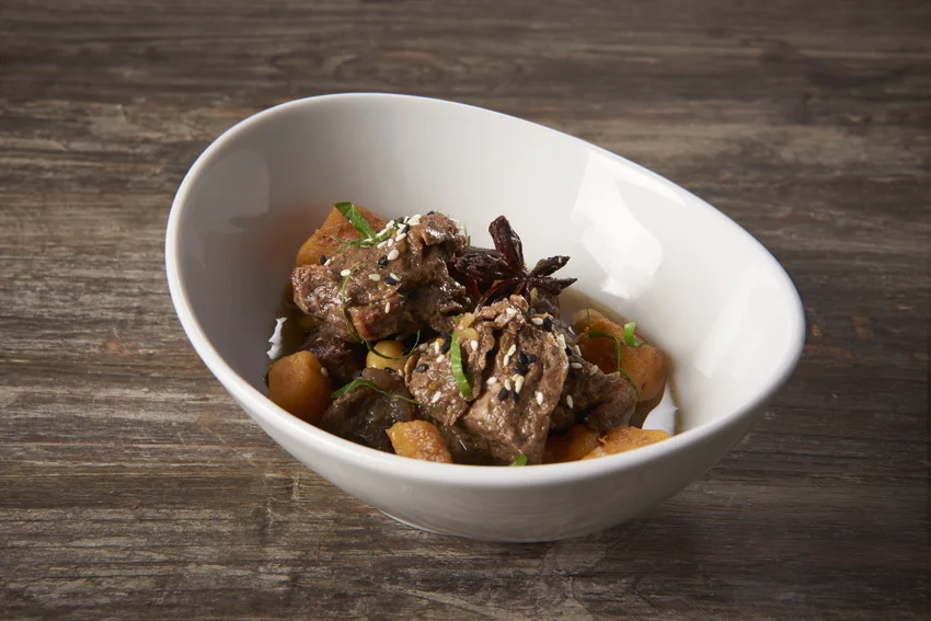 Goulache de bœuf à l’orientale avec patates douces