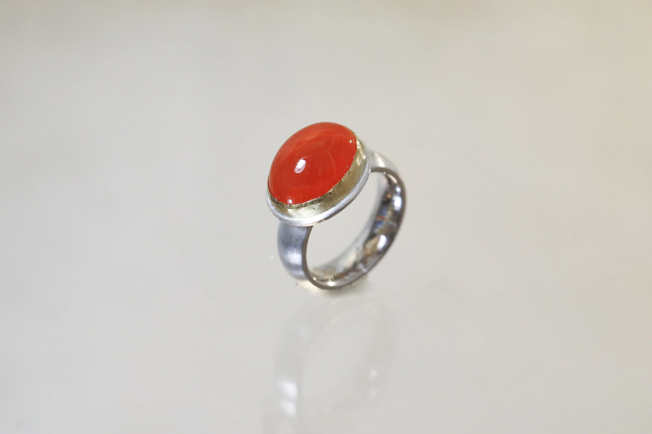 Ring &amp; Ohrschmuck – Karneol