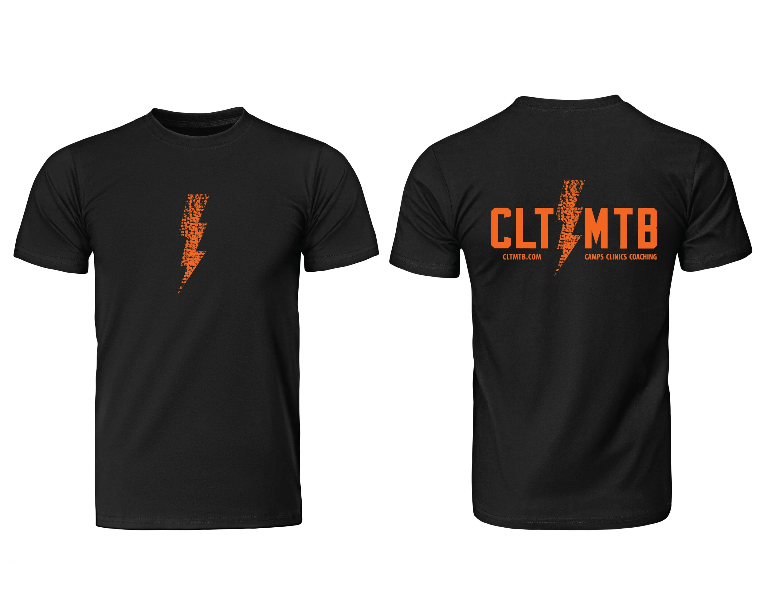 CLTMTB TShirt / Orange-on-Black / ADULT
