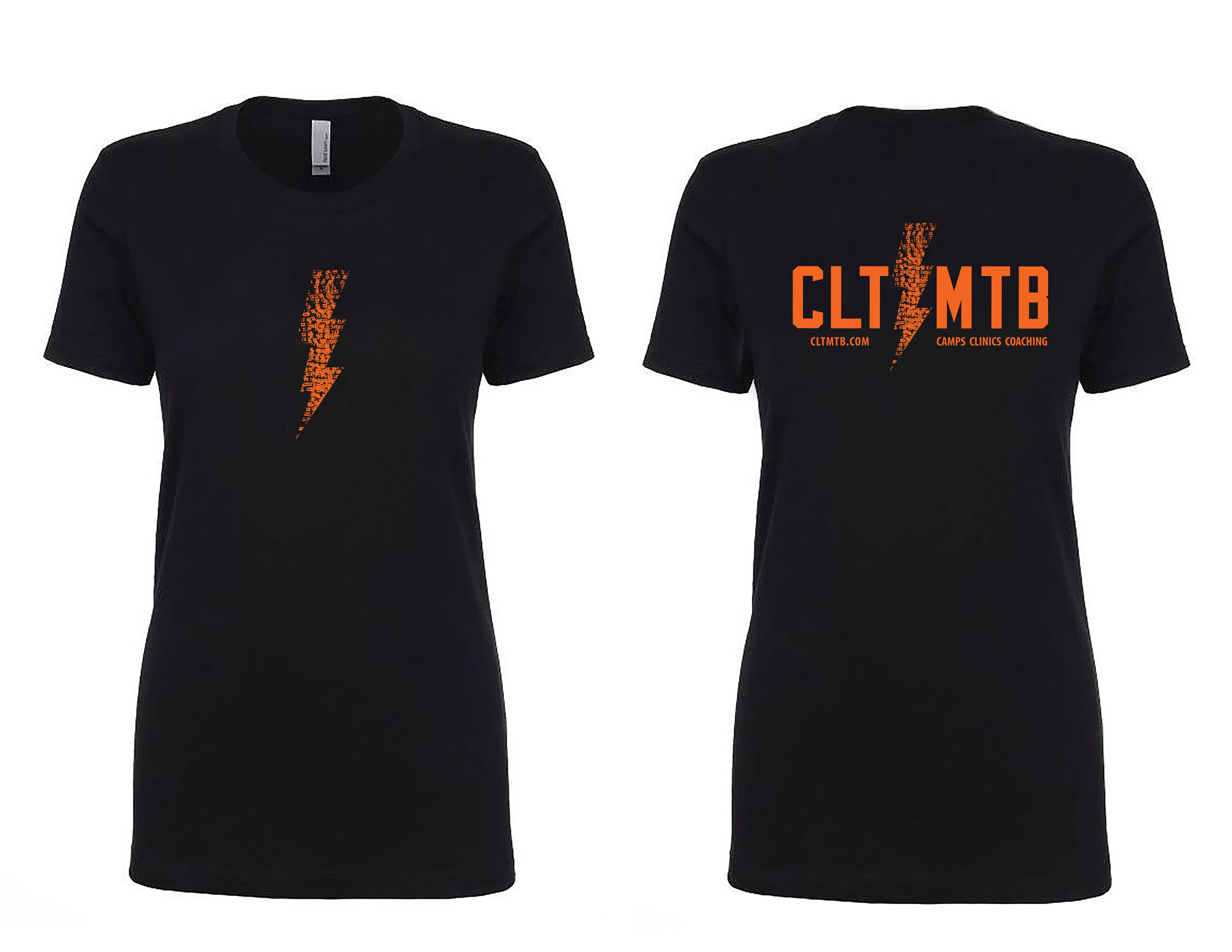 CLTMTB TShirt / Orange-on-Black / WOMEN