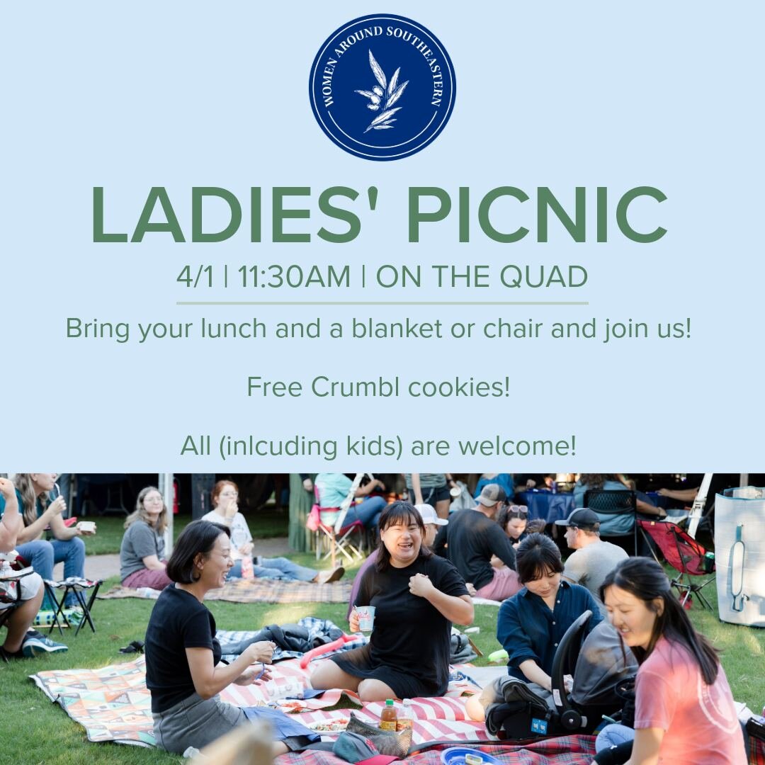 Please join us for our ladies picnic on April 1st (no joke!) Bring your lunch and a blanket or chair! We are excited for a time to fellowship with one another!