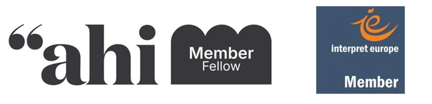 Logos of the Association for Heritage Interpretation and Interpret Europe