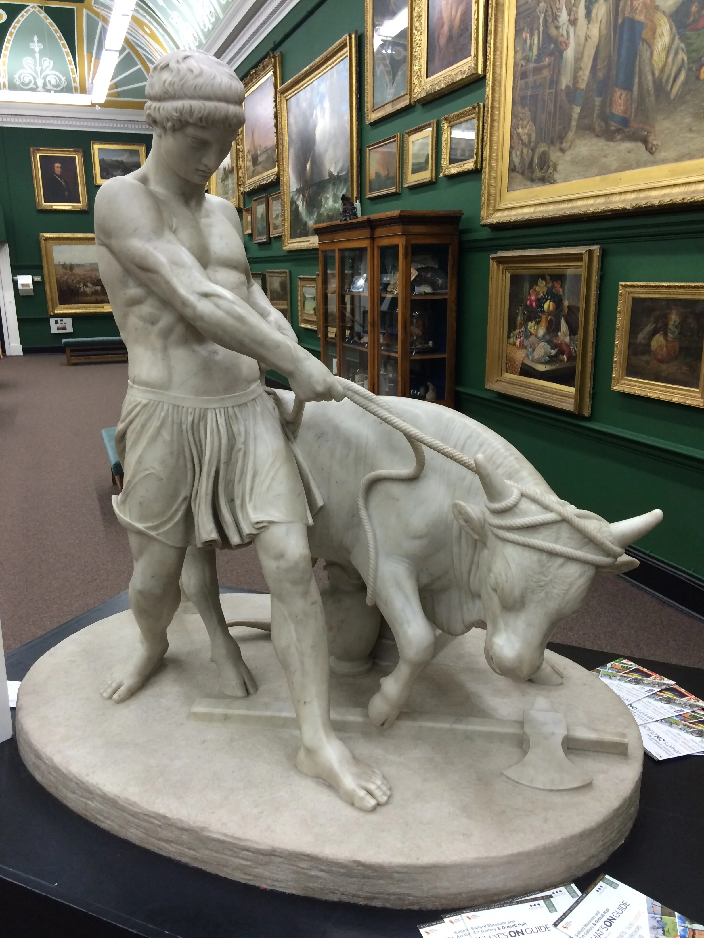 ‘A Greek hero leading a bull to sacrifice’ (1861) by Alfred Gatley, Salford Museum and Art Gallery