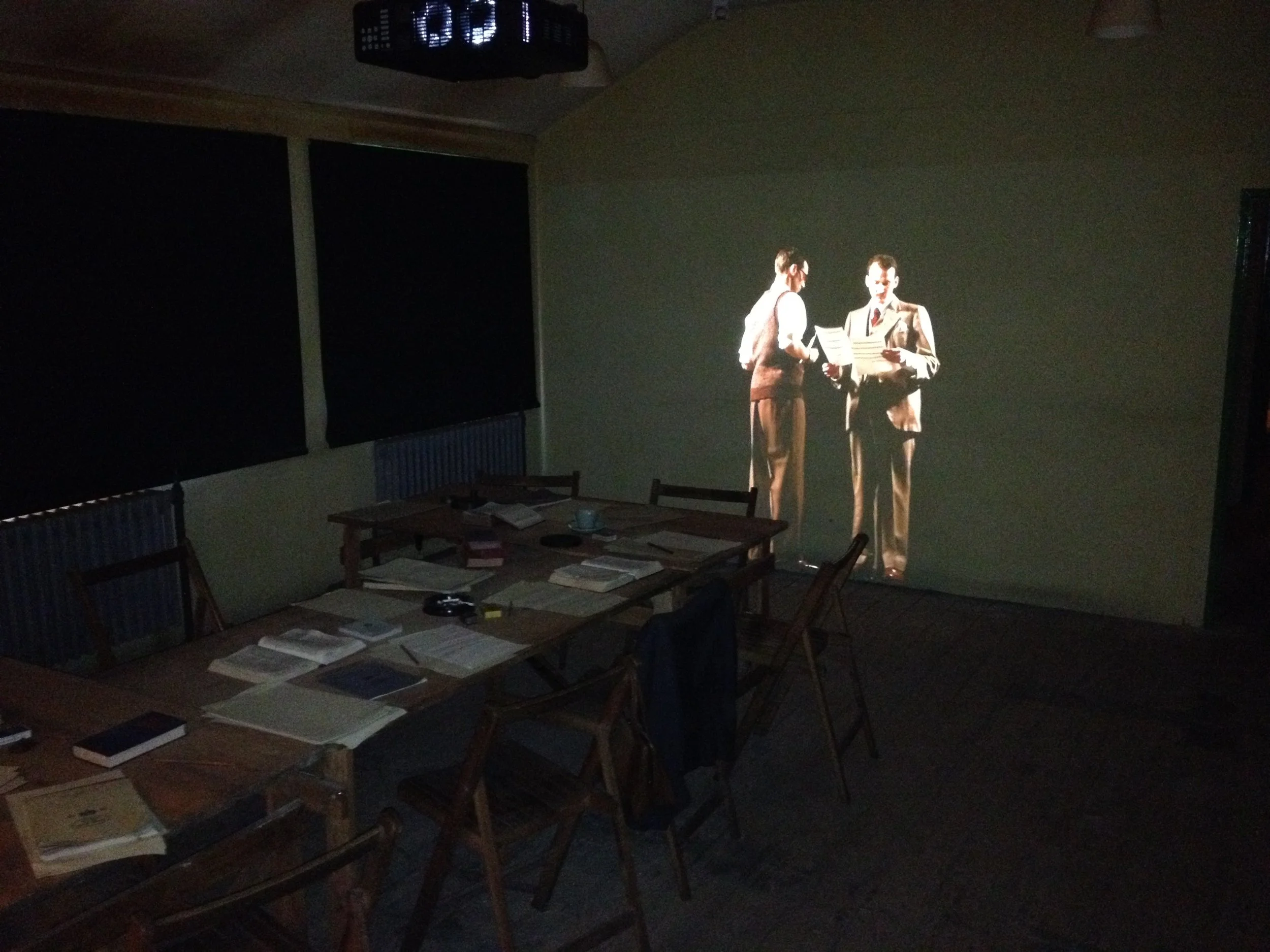 Codebraking hut projection, Bletchley Park