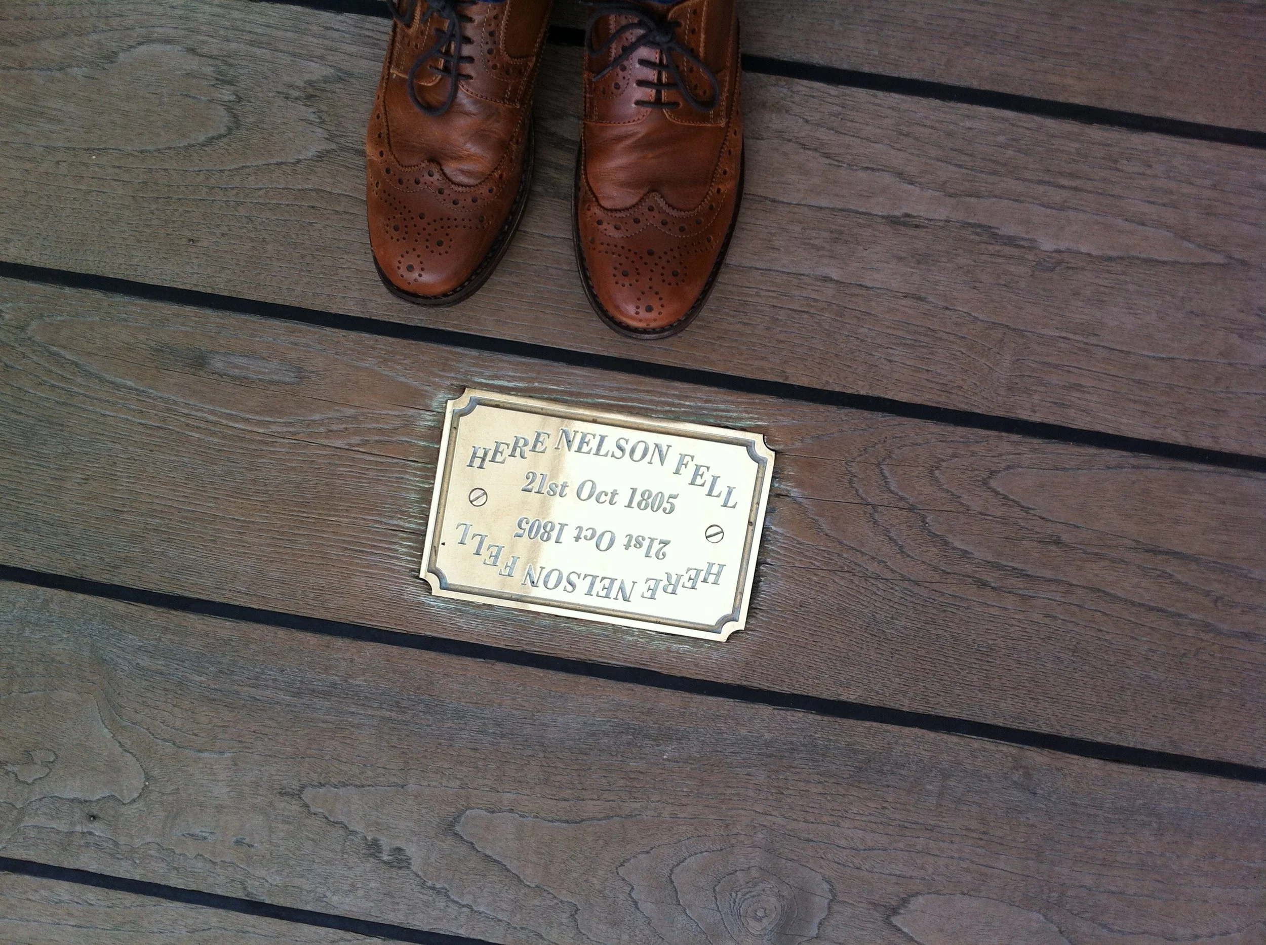 Brass plaque, HMS Victory
