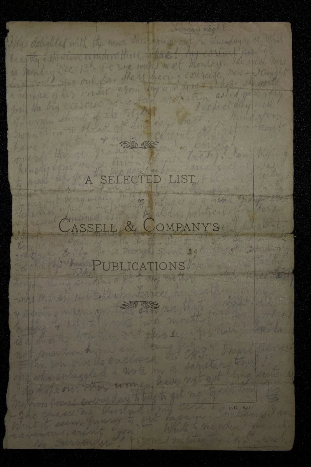 Letter from Charlotte Marsh, People’s History Museum, Manchester