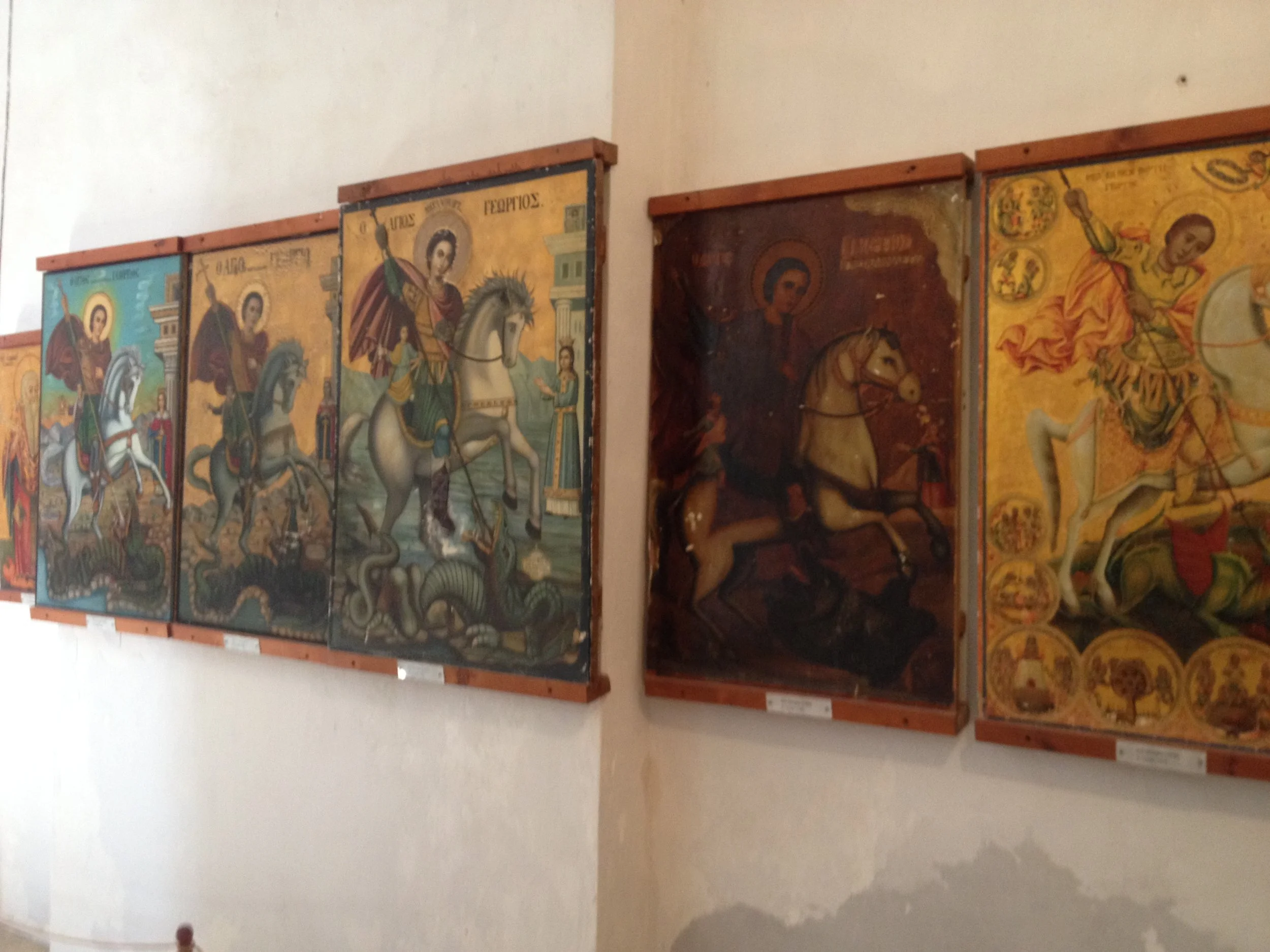 Paintings of St George, St Barnabas Monastery Chapel, North Cyprus