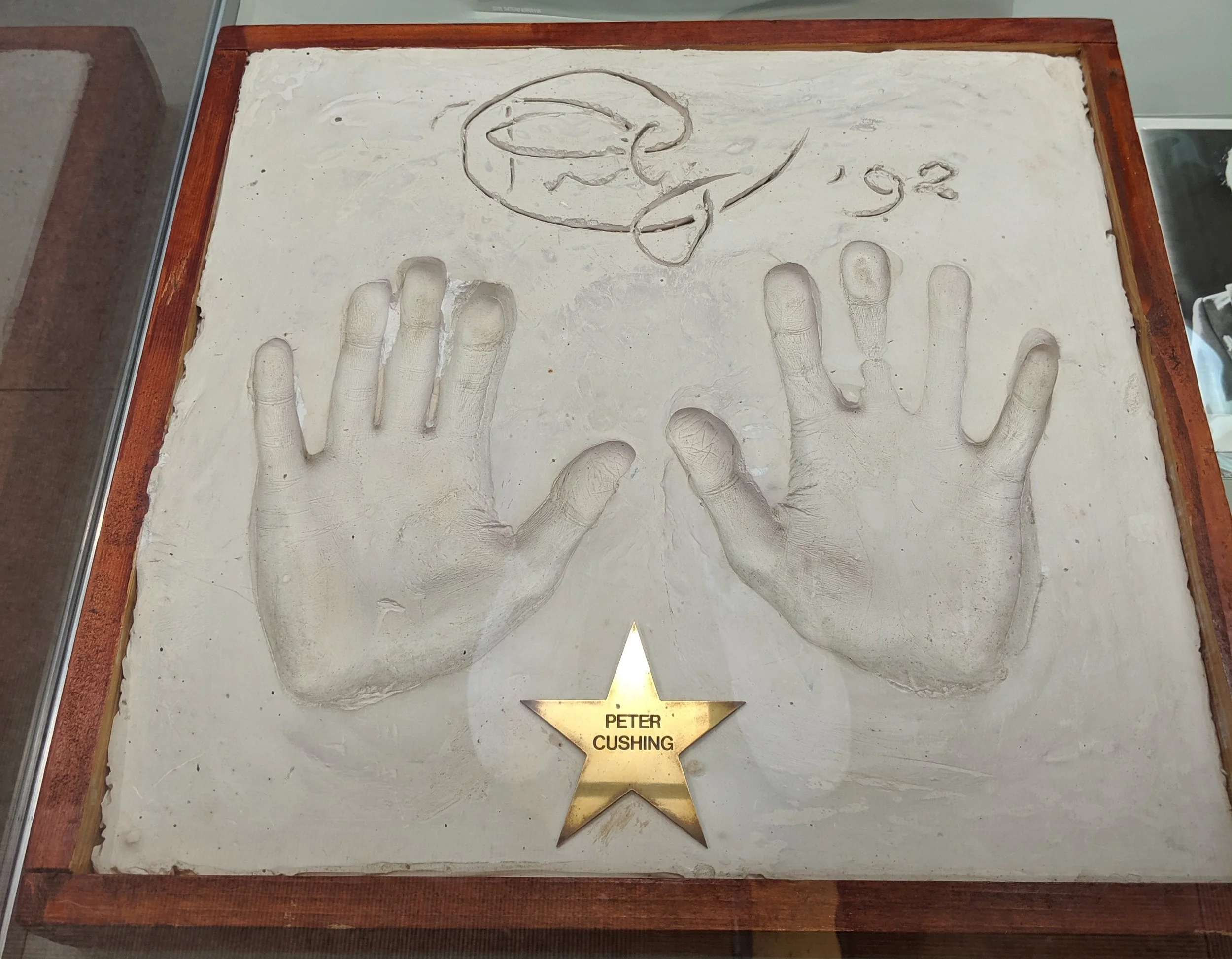 Peter Cushing handprints, Whitstable Museum, Kent