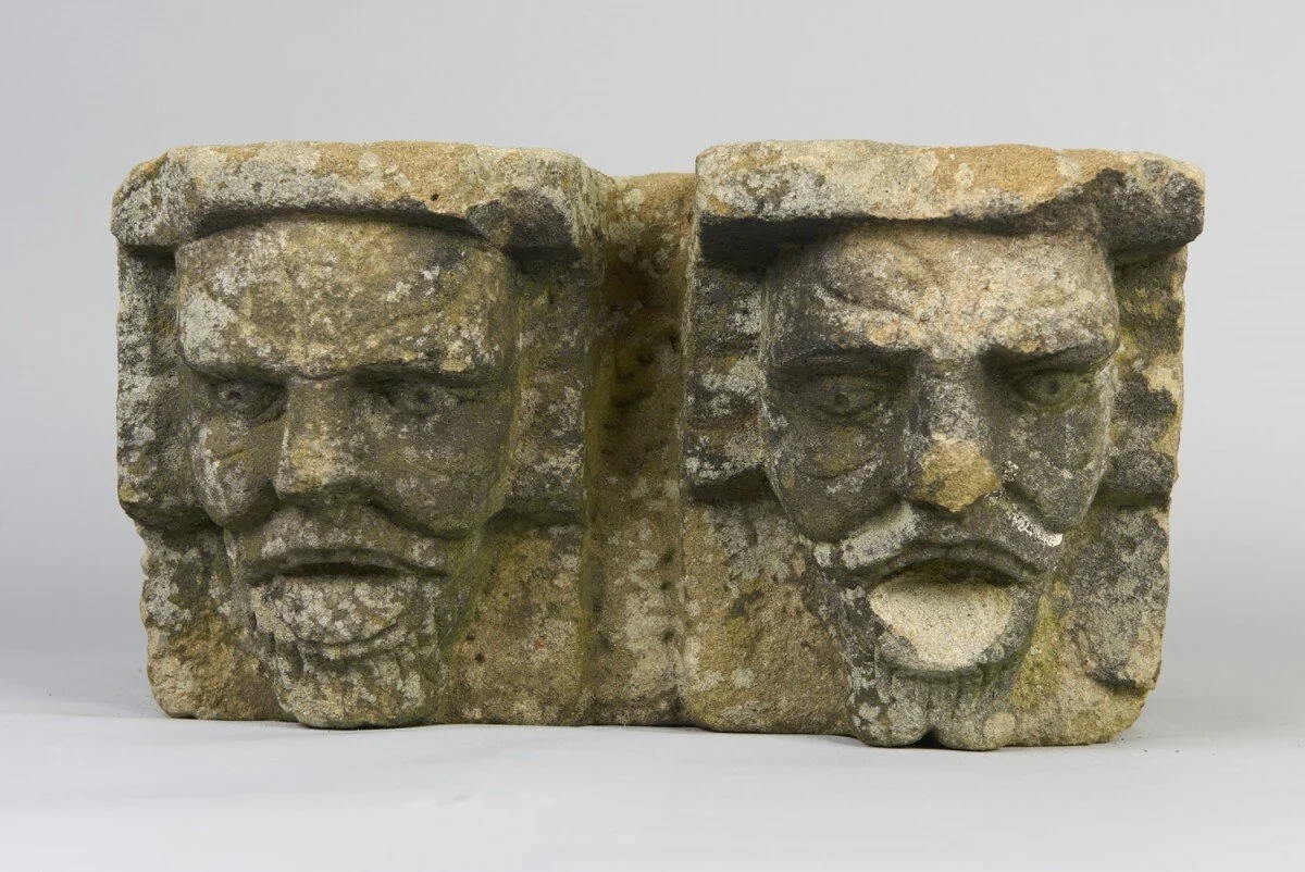 Grotesque heads, Berwick Museum and Art Gallery