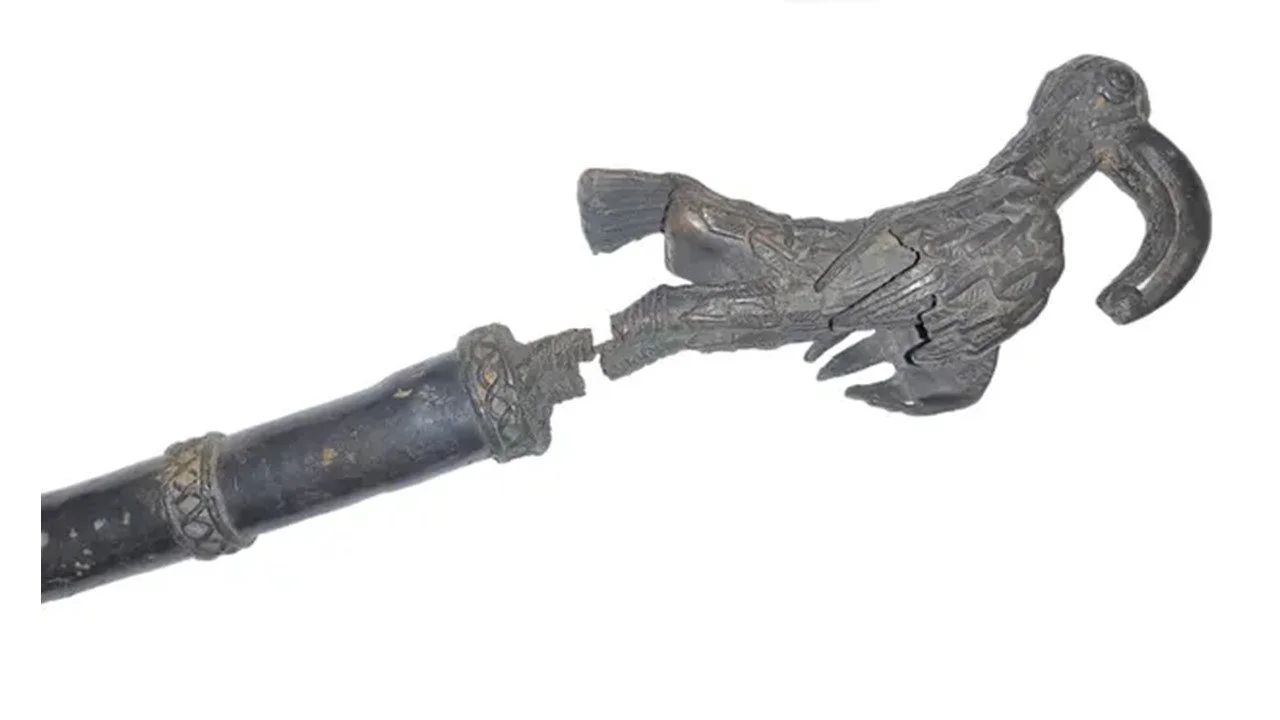 Brass stave, Great North Museum (for now)