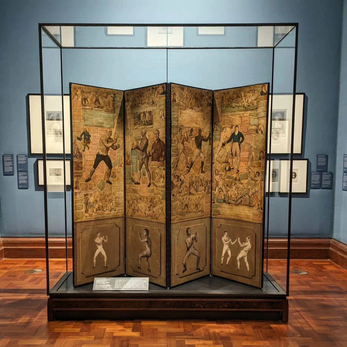 Decorated folding screen, National Portrait Gallery