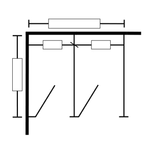 IN CORNER 2 COMPARTMENTS