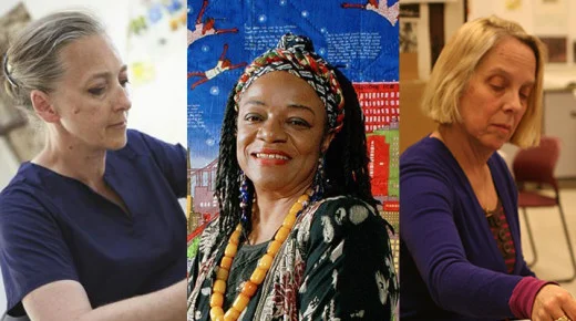 Artists Dawn Clements, Faith Ringgold, and Judy Glantzman