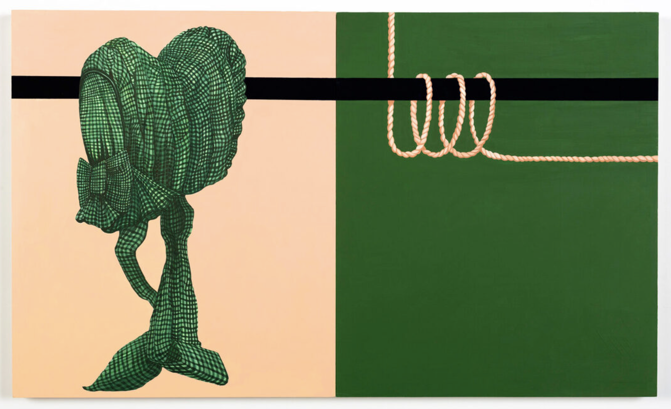 "West" (diptych), 2021, oil on wood panel, 40 x 20